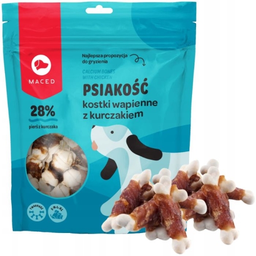 Maced Przysmak dla Psa Kostki z Wapniem i Kurczakiem 500g