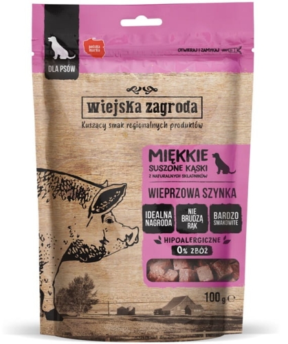 Wiejska Zagroda Miękkie suszone kąski Wieprzowa szynka 100g