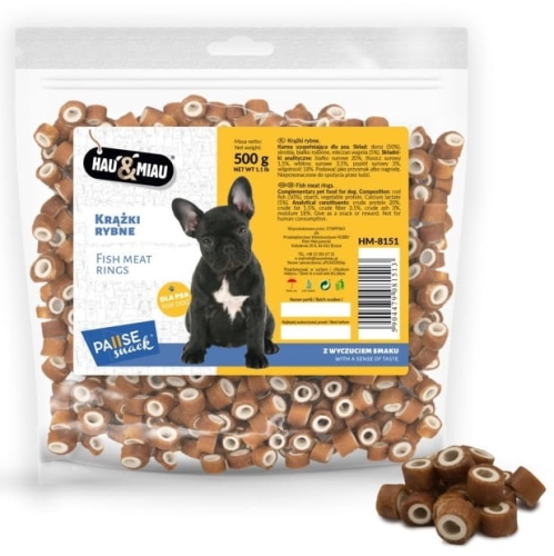 Pausesnack przysmak dla psa, krążki rybne 500g