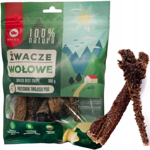 Maced Żwacze wołowe 100g Suszone naturalne 
