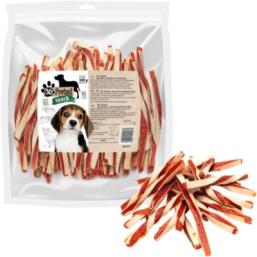 Przysmak przekąska dla psa Kanapka z Jagnięciną i Rybą Mr. Pretzel 500g