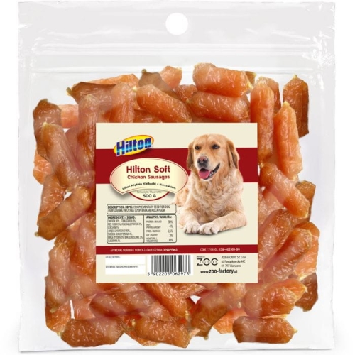 Hilton - Miękkie kiełbaski z kurczakiem 500g pies