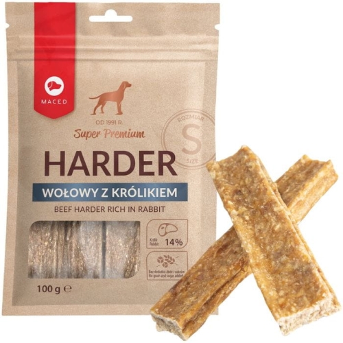 Maced Harder wołowy z królikiem Rozmiar S 100g Gryzak dla psa