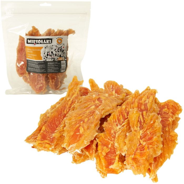 MięsoŁaki suszone filety z kurczaka naturalny przysmak gryzak dla psa 500g