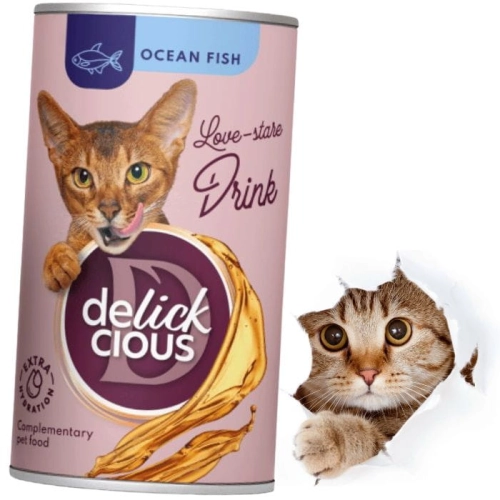 Delickcious Napój dla kota z Rybami Oceanicznymi 140g