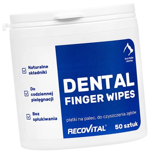 Recovet Dental Finger Wipes Płatki do zębów 50 szt.