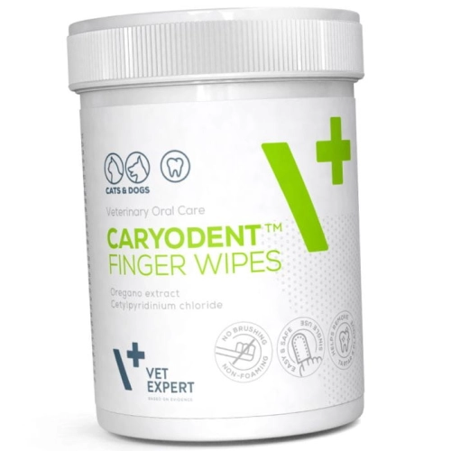 Vet Expert CARYODENT FINGER WIPES 50 szt. czyściki do zębów dla psa i kota 50szt