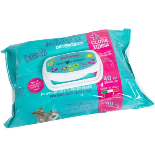 Farm Company Chusteczki do czyszczenia zwierząt Odkażające z Chlorheksydyną 