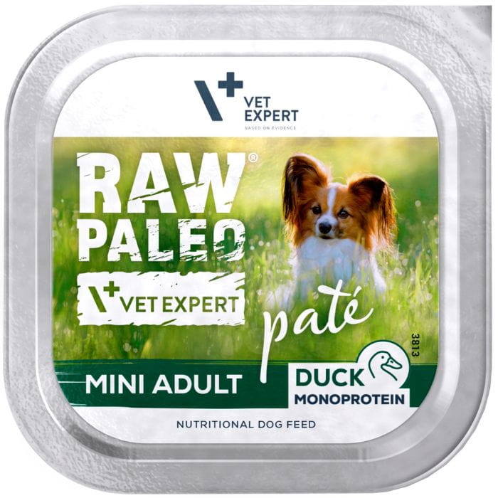 Vet Expert Raw Paleo Mini Adult kaczka pasztet mokra karma monobiałkowa dla psa 150g