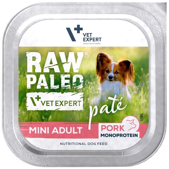 Vet Expert Raw Paleo Mini Adult monobiałkowa mokra karma dla psa wieprzowina 150g