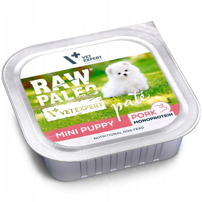 Vet Expert Raw Paleo Mini Puppy monobiałkowa karma dla szczeniąt wieprzowina 150g