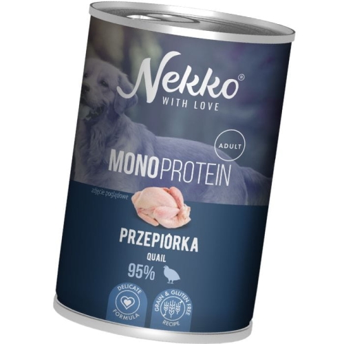 NEKKO - p/pies MONO Przepiórka 400g Adult