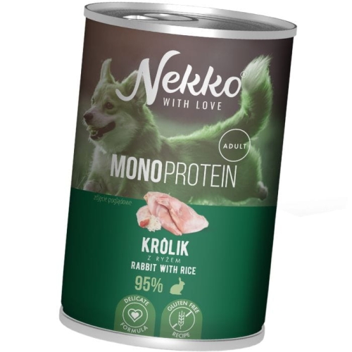 NEKKO - p/pies MONO Królik/Ryż 400g Adult