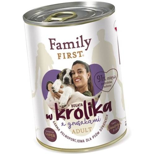 Family First Królik z gruszkami Adult 400g