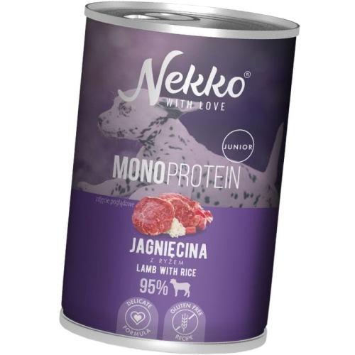 NEKKO - p/pies MONO Jagnięcina/Ryż 400g JUNIOR