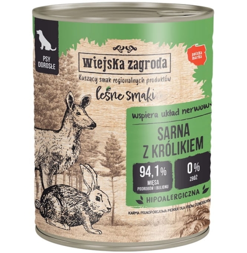 Wiejska Zagroda 800g  Leśne smaki sarna z królikie