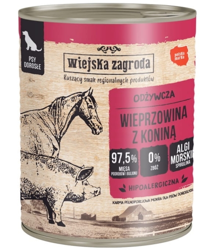 Wiejska Zagroda Wieprzowina z koniną 800g