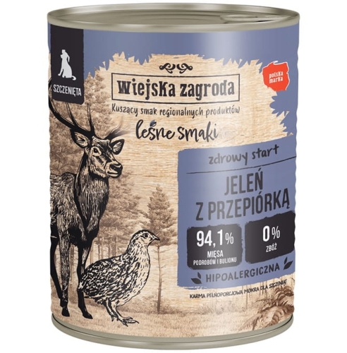 Wiejska Zagroda 800g  Leśne smaki jeleń z przepiór