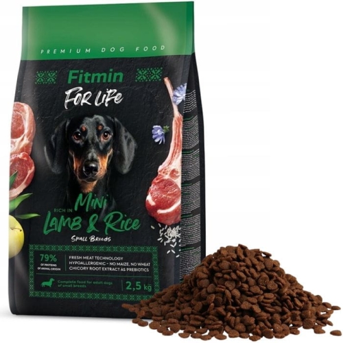 Fitmin Dog For Life Lamb& Rice Mini sucha karma dla psa Jagnięcina 2,5 kg