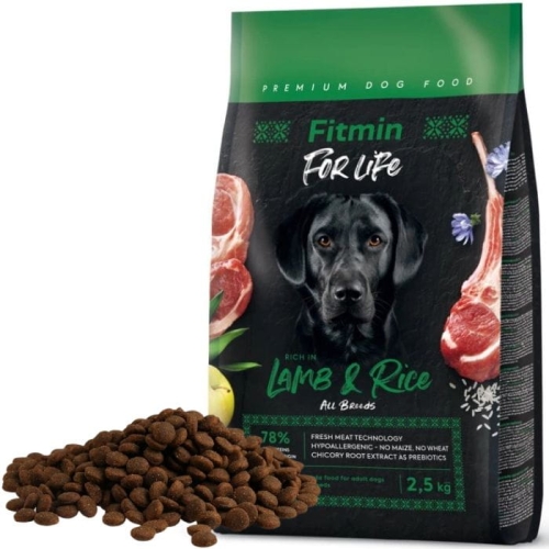 Fitmin Dog For Life Lamb & Rice 2,5kg Sucha karma dla psa Jagnięcina