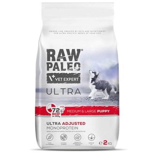 RAW PALEO Ultra Beef Medium&Large Puppy 2kg