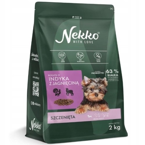 NEKKO - sucha szczeniak małe rasy Indyk/Jagn 2 kg