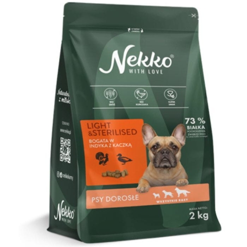 NEKKO sucha Light&Sterilised Indyk/Kaczka 2kg