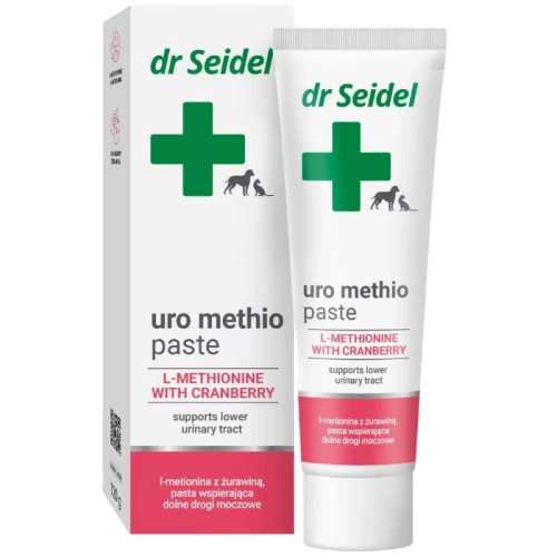 Dr Seidel Uro Methio pasta wspiera drogi moczowe pies kot żurawina 120 g