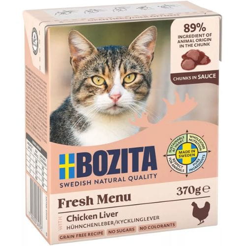 Bozita wątróbka z kurczaka w sosie mokra karma dla kota kartonik 370g