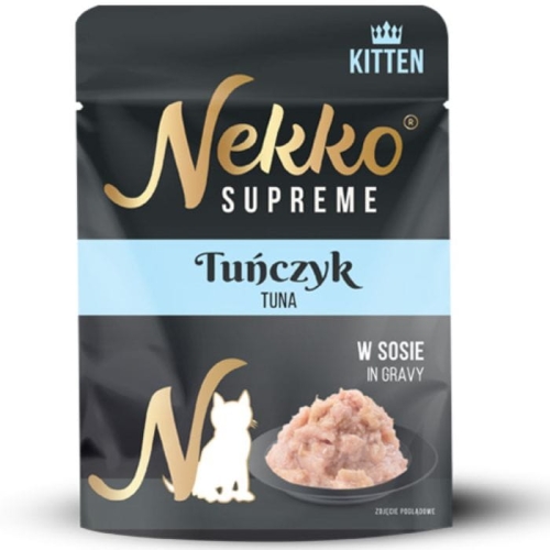 Nekko Supreme Kitten Mokra karma dla kociąt Tuńczyk w sosie 70g