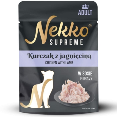 Nekko Supreme Adult Mokra karma dla kota Kurczak jagnięcina sos 70g