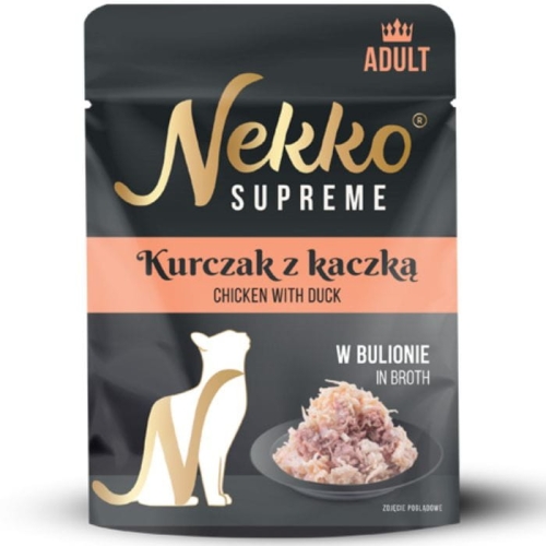 Nekko Supreme Adult Mokra karma dla kota Kurczak z kaczką w bulionie 70g
