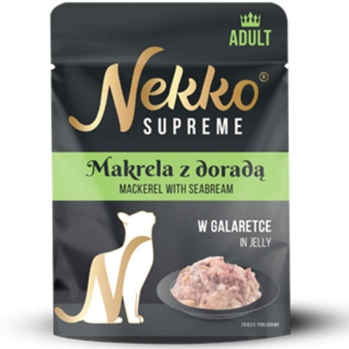 Nekko Supreme Adult Mokra karma dla kota Makrela dorada w galaretce 70g
