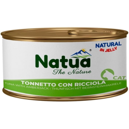 Natua Cat Tuńczyk z seriolą w galaretce 85g Naturalna karma dla kota