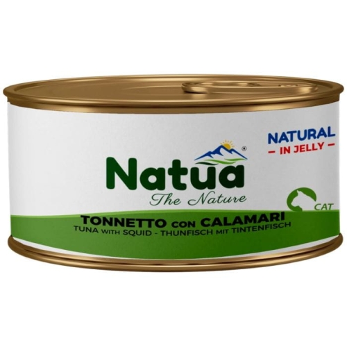 Natua Cat Tuńczyk z kalmarami w galaretce 85g Naturalna karma dla kota
