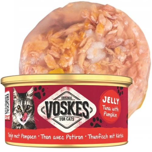 Mokra karma dla kota Voskes TUNA WITH PUMPKIN Tuńczyk z dynią galaretka 85g
