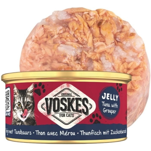 Mokra karma dla kota Voskes TUNA WITH GROUPER Tuńczyk z granikiem 85g 
