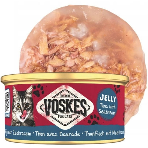 Mokra karma dla kota Voskes TUNA WITH SEABREAM Tuńczyk z doradą 85g