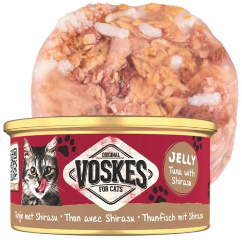 Mokra karma dla kota Voskes TUNA WITH SHIRASU Tuńczyk z sardelą 85g