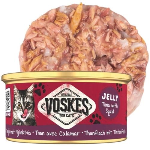 Mokra karma dla kota Voskes TUNA WITH SQUID Tuńczyk z kalmarami 85g
