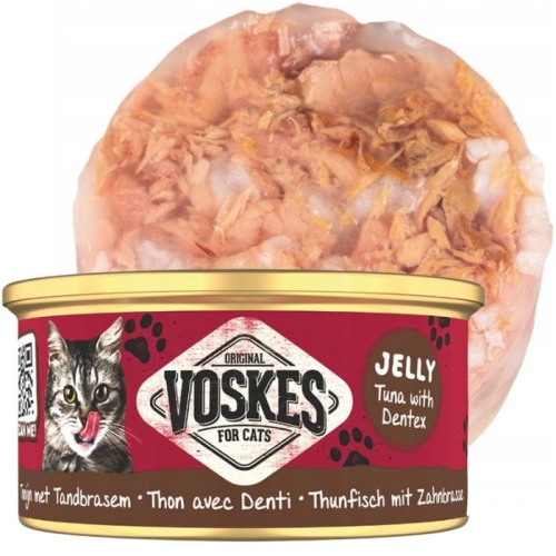 Mokra karma dla kota Voskes TUNA WITH DENTEX Tuńczyk z kielcem galareta 85g