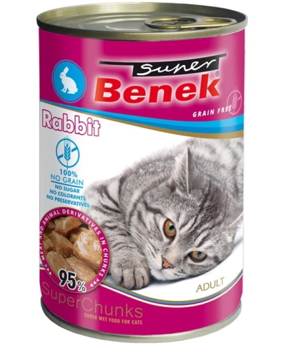 BENEK KOT kąski z królikiem w sosie 415g