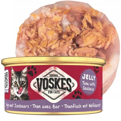 Mokra karma dla kota Voskes TUNA WITH SEABASS Tuńczyk z okoniem 85g