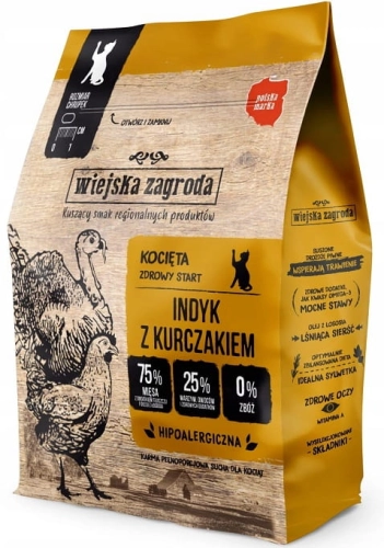 Wiejska Zagroda Indyk z kurczakiem kocięta 400g