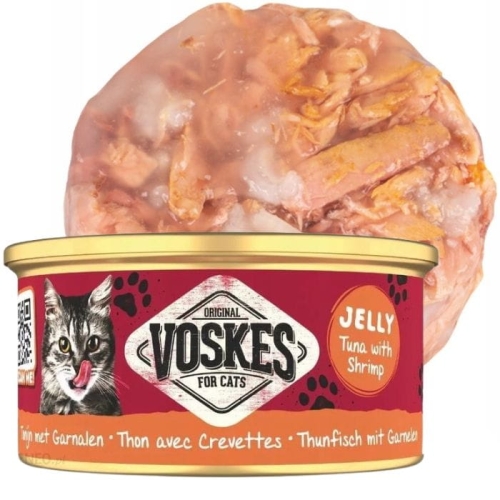 Mokra karma dla kota Voskes TUNA WITH SHRIMP Tuńczyk z krewetką 85g