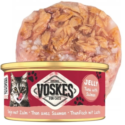 Mokra karma dla kota Voskes TUNA WITH SALMON Tuńczyk z łososiem 85g