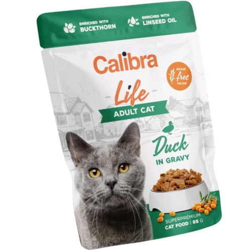 Calibra Cat Life Kot Kaczka w sosie Saszetka Mokra karma dla kota 85g