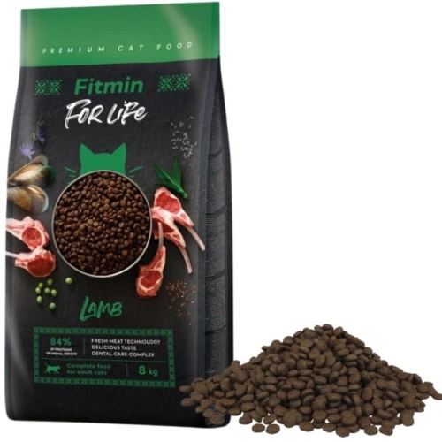 FITMIN FOR LIFE CAT ADULT sucha karma dla kota JAGNIĘCINA 8 kg
