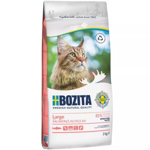 BOZITA LARGE WHEAT Salmon Łosoś 2kg Sucha karma dla kota