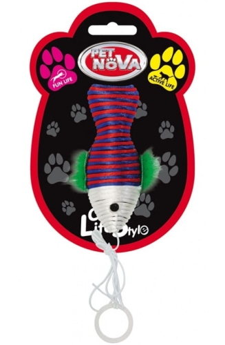 Pet Nova Zabawka dla kota ryba kolorowa 10x4cm